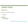 Fiche descriptive de Abbé Fétel