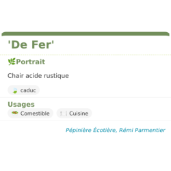 Fiche descriptive de De Fer