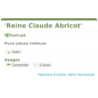 Fiche descriptive de Reine Claude Abricot